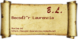 Becsár Laurencia névjegykártya