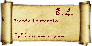 Becsár Laurencia névjegykártya