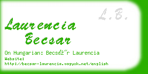 laurencia becsar business card
